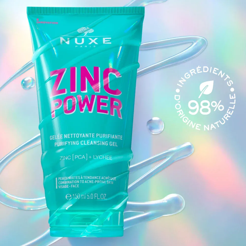 Nuxe zinc power gelée nettoyante purifiante 150ml