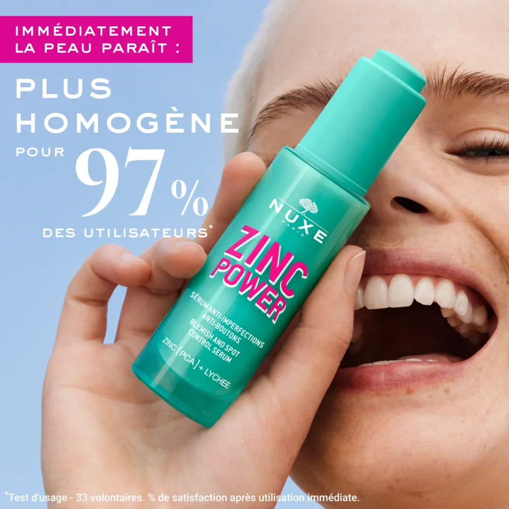Nuxe zinc power sérum anti-imperfections anti-boutons 30ml