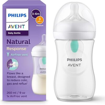 Philips Avent Biberon à Réponse Naturelle de 260 ml avec valve AirFree