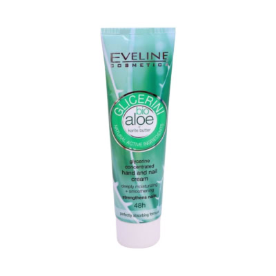 Eveline Crème à l'Extrait d'Aloe Vera Bio et Glycérine pour Mains et Ongles 75ml
