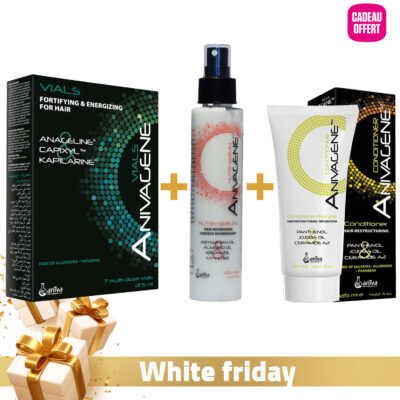 ANIVAGENE Ampoule 7 × 5ml + Sérum Nutritive 125ml + Conditionneur 125ml (offert)