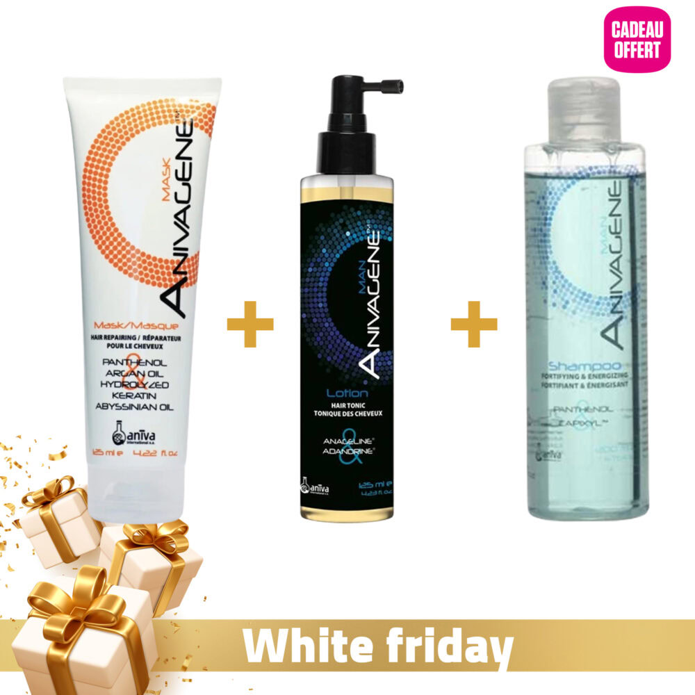 Anivagene lotion homme + mask + shampooing anti-chute homme 200ml (gratuit)