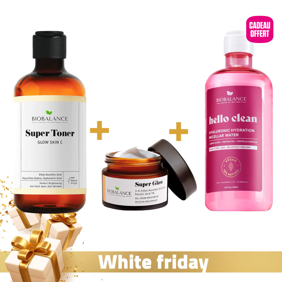 Biobalance Glow Vitamine C Super Toner + Super Glow + Eau Micellaire ...