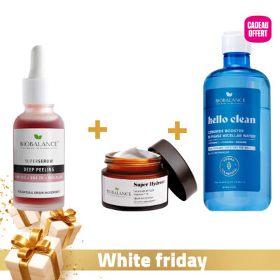 Biobalance Peeling Éclat et Hydratation Sérum AHA 30ml + Hydrator 50ml + Eau Micellaire Céramide OFFERTE
