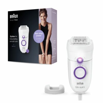Braun silk-épil 5 505 power 28 pinces violet, blanc