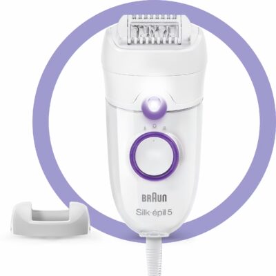 Braun silk-épil 5 505 power 28 pinces violet, blanc