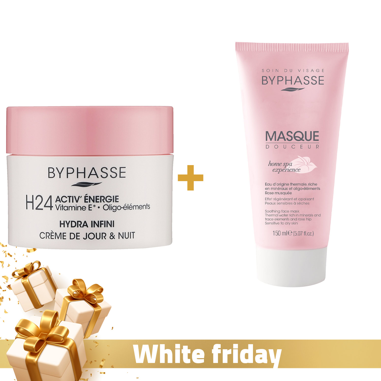 Byphasse crème h24 hydra'confort achetée = masque douceur home spa 150ml offert Byphasse crème h24 hydra'confort achetée = masque douceur home spa 150ml offert