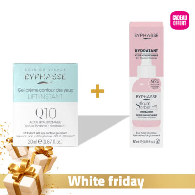 Byphasse gel crème lift instant q10 contour des yeux 20ml + byphasse sérum sorbet hydratant 50ml offert