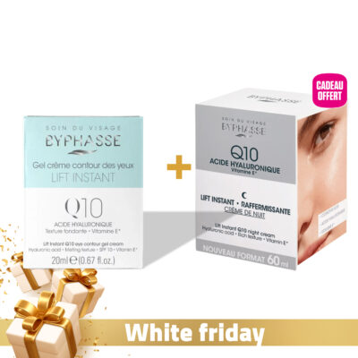 Byphasse lift instant q10 crème de nuit 60ml + gel crème contour des yeux 20ml offert