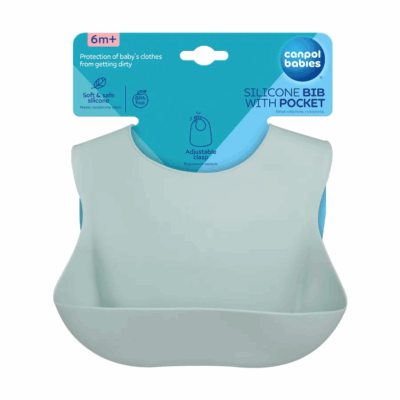 Canpol Bavoir en Silicone Vert