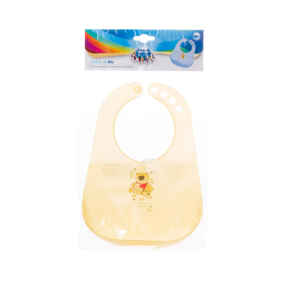 Canpol bavoir plastique avec poche happy animals 2/404