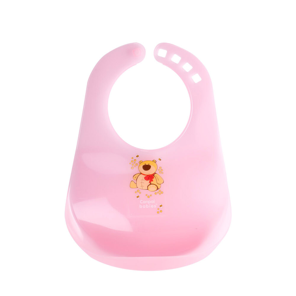 Canpol bavoir plastique avec poche happy animals 2/404