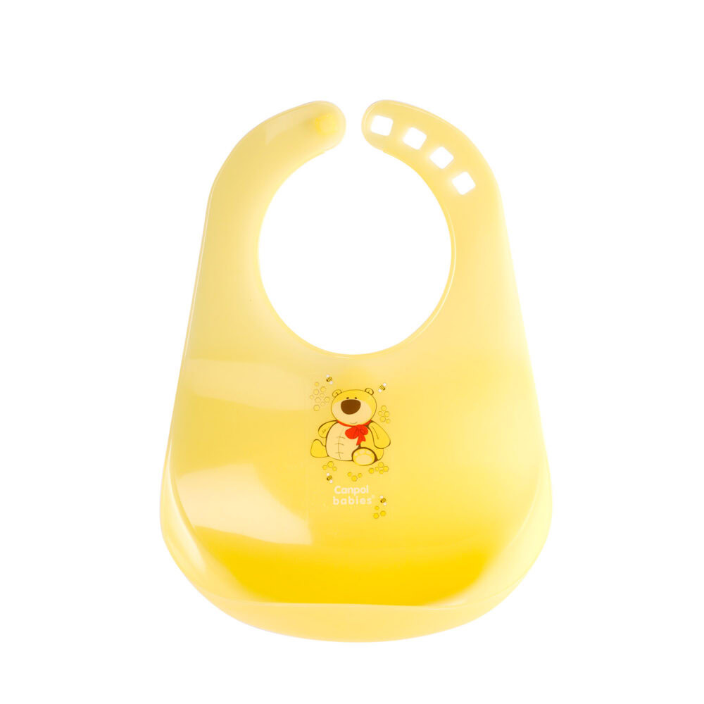 Canpol bavoir plastique avec poche happy animals 2/404