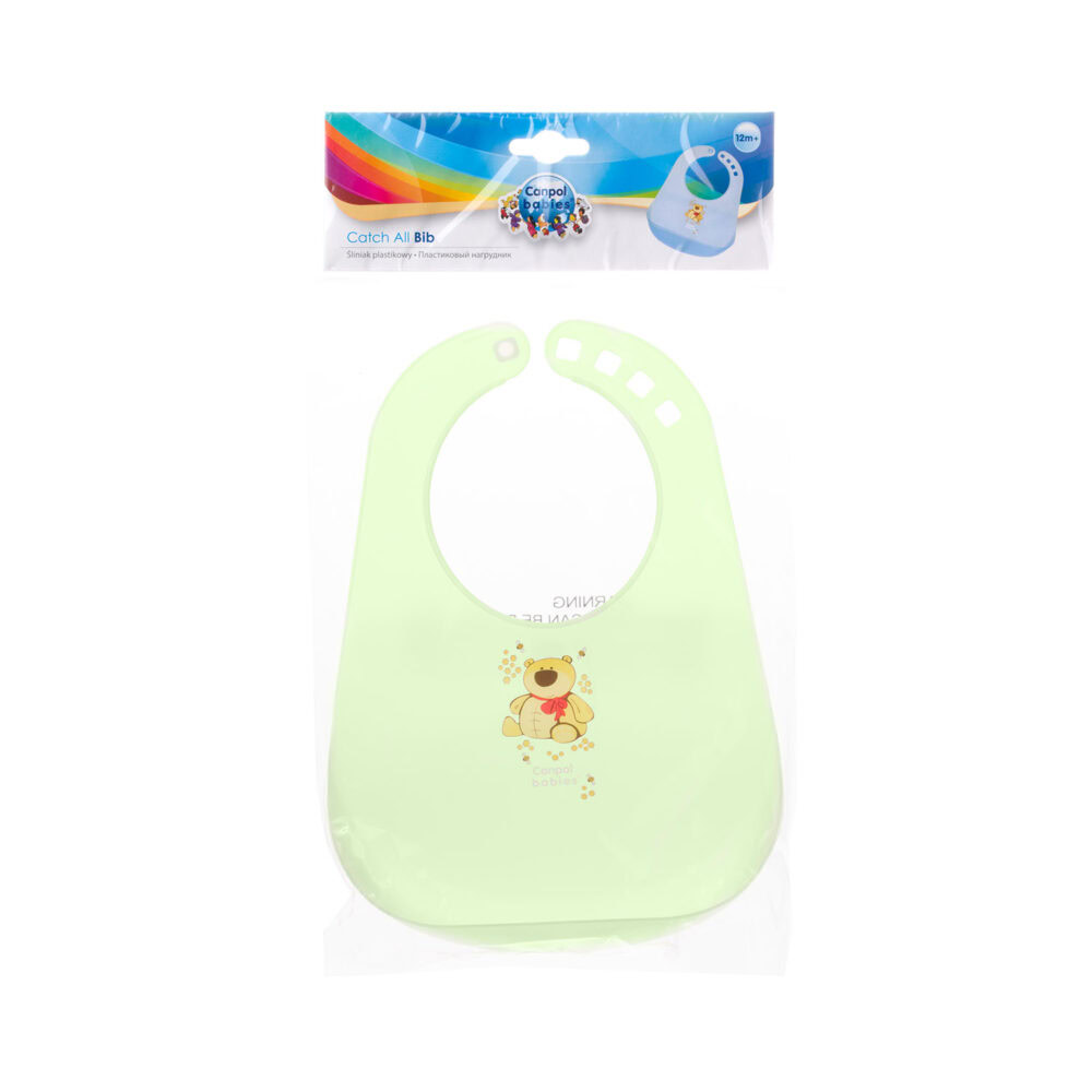 Canpol bavoir plastique avec poche happy animals 2/404
