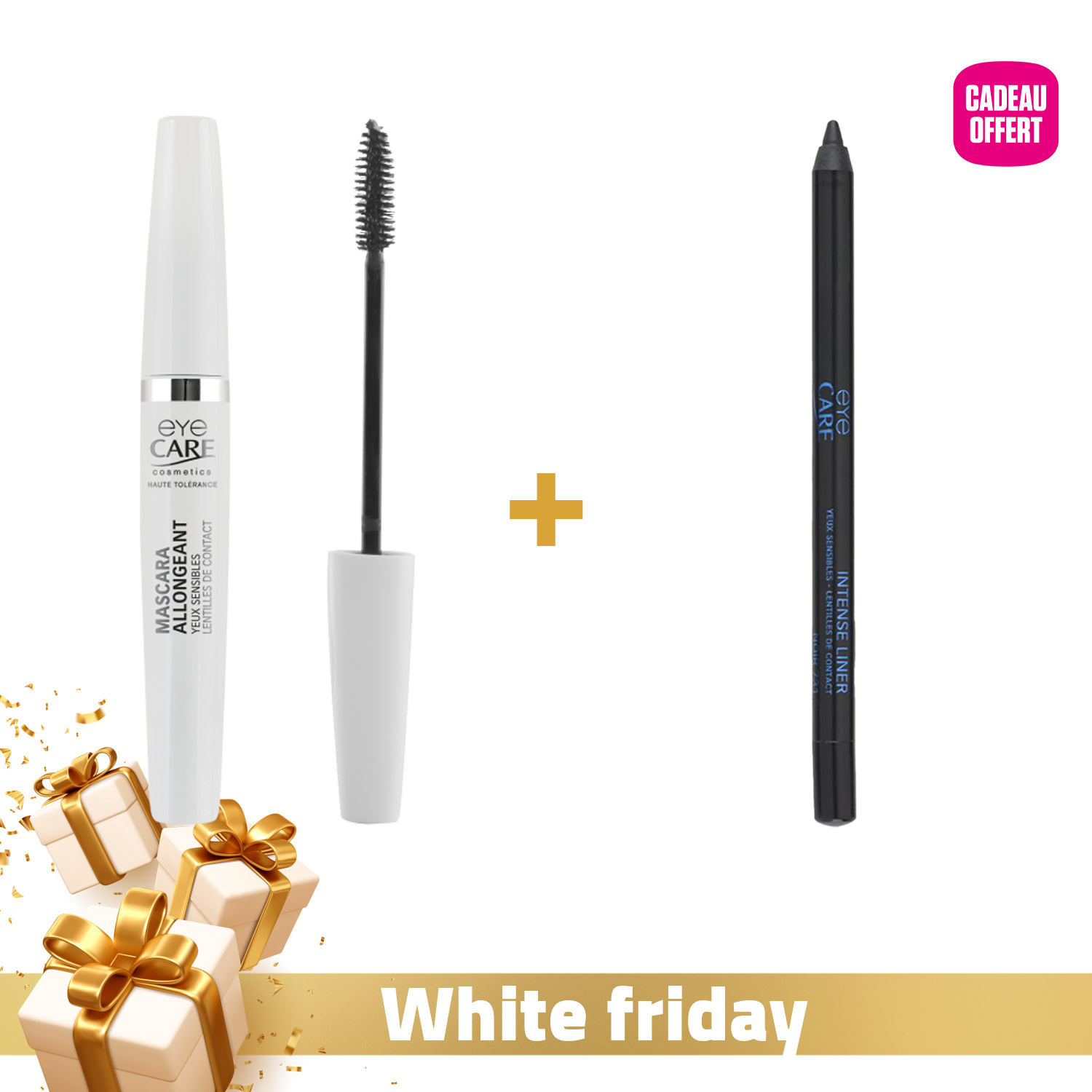 Eye care mascara allongeant noir 6g + crayon intense liner yeux sensibles 1,3g (offert) Eye care mascara allongeant noir 6g + crayon intense liner yeux sensibles 1,3g (offert)