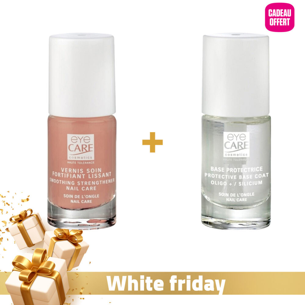 Eye care vernis soin fortifiant lissant 8ml + base protectrice 8ml (offerte)