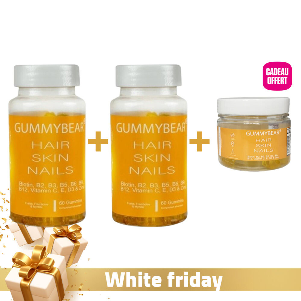 Gummybear hair skin nails vitamins 60 gummies + gummybear hair skin nails vitamins 60 gummies + gummybear hair skin nails vitamins 15 gummies offert