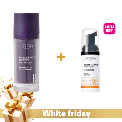 NOVEXPERT Double Sérum Booster Pro Retinol + Mini Mousse Flash Éclat 40ml (offert)