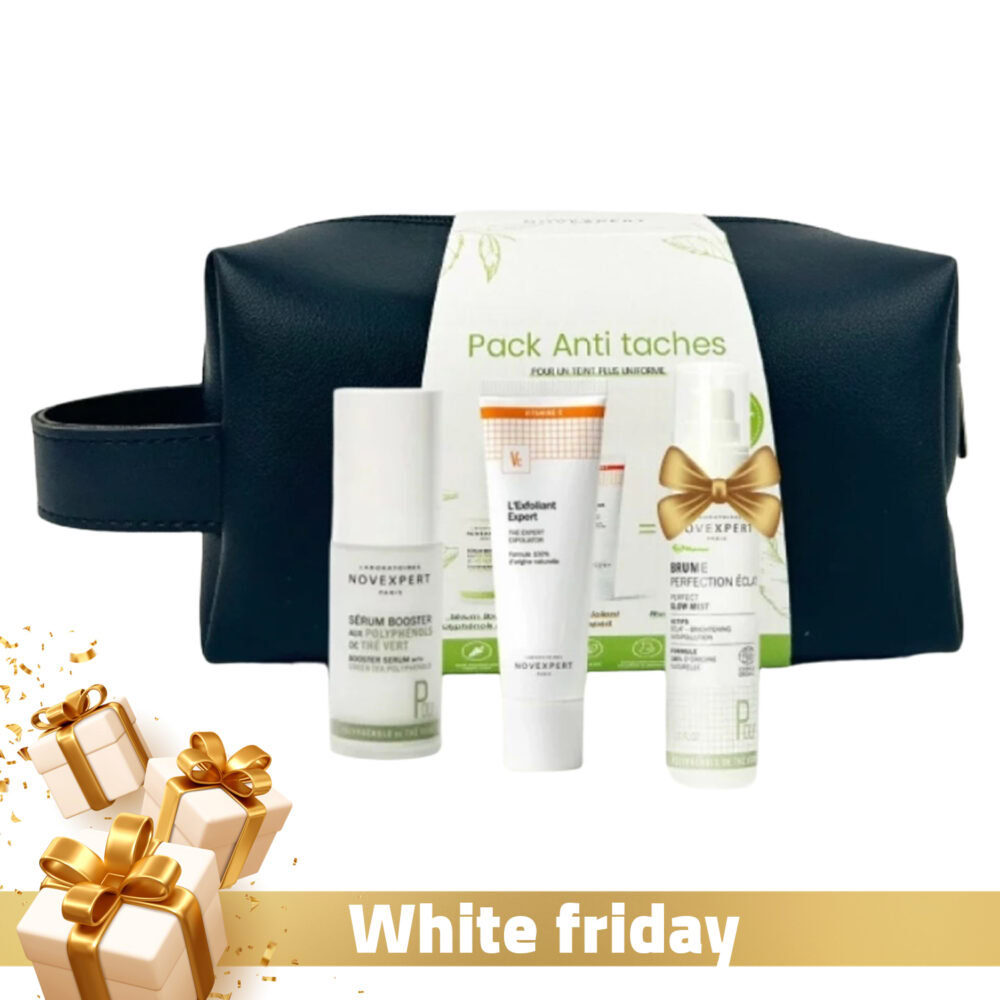 Novexpert sérum booster anti-taches au thé vert 30ml + novexpert l’exfoliant expert 50ml + novexpert brume perfection éclat 60ml offert + trousse offerte