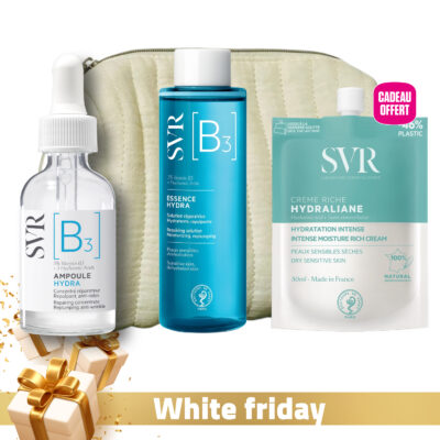 Pack KENZA 2 est la version pour peaux sèches à très sèches de votre routine B3 hydra, avec la crème riche offerte.​