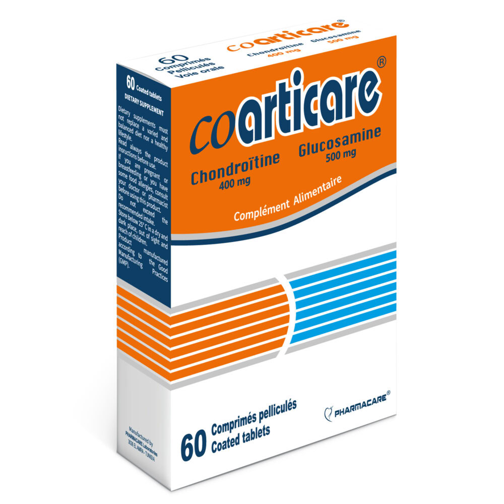 Pharmacare coarticare chondroïtine et glucosamine 60 gelules