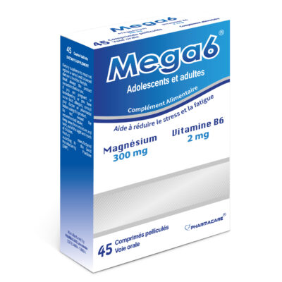 Pharmacare Mega 6 Magnésium et Vitamine B6 45 comprimes