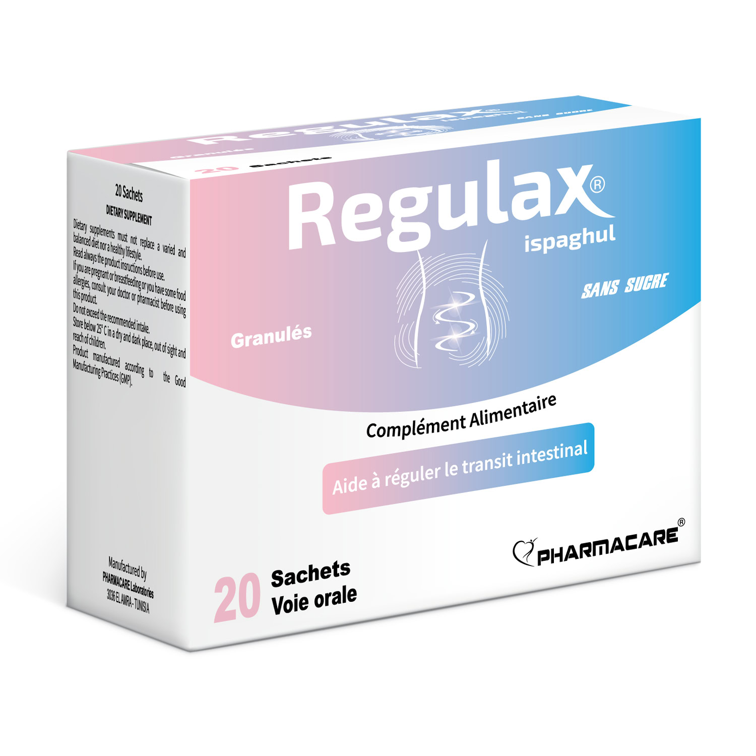 Pharmacare regulax sans sucre 20 sachets Pharmacare regulax sans sucre 20 sachets