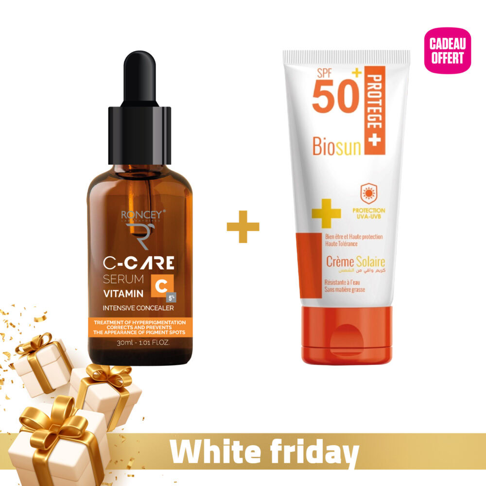 Roncey vitamine c éclat + écran solaire offert