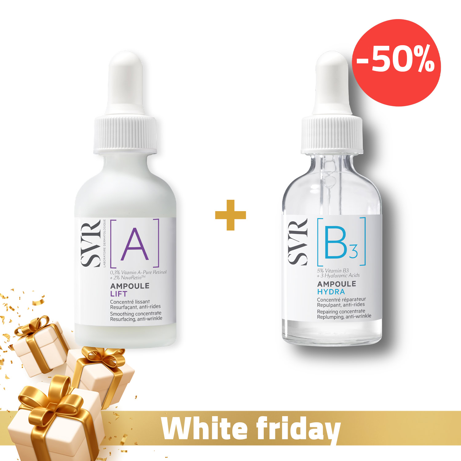 Svr ampoule a + svr ampoule b (-50%) Svr ampoule a + svr ampoule b (-50%)