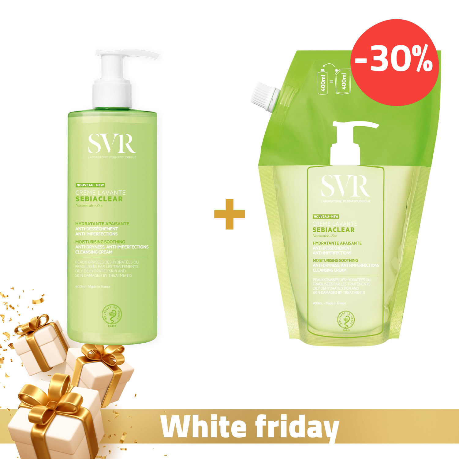 Svr crème lavante sebiaclear : le duo réparation et économie Svr crème lavante sebiaclear : le duo réparation et économie