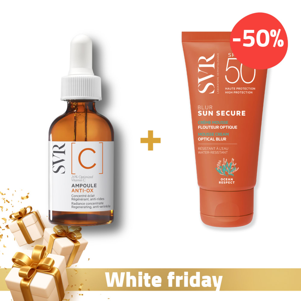 Svr sérum ampoule c + sun secure blur spf50 à -50%