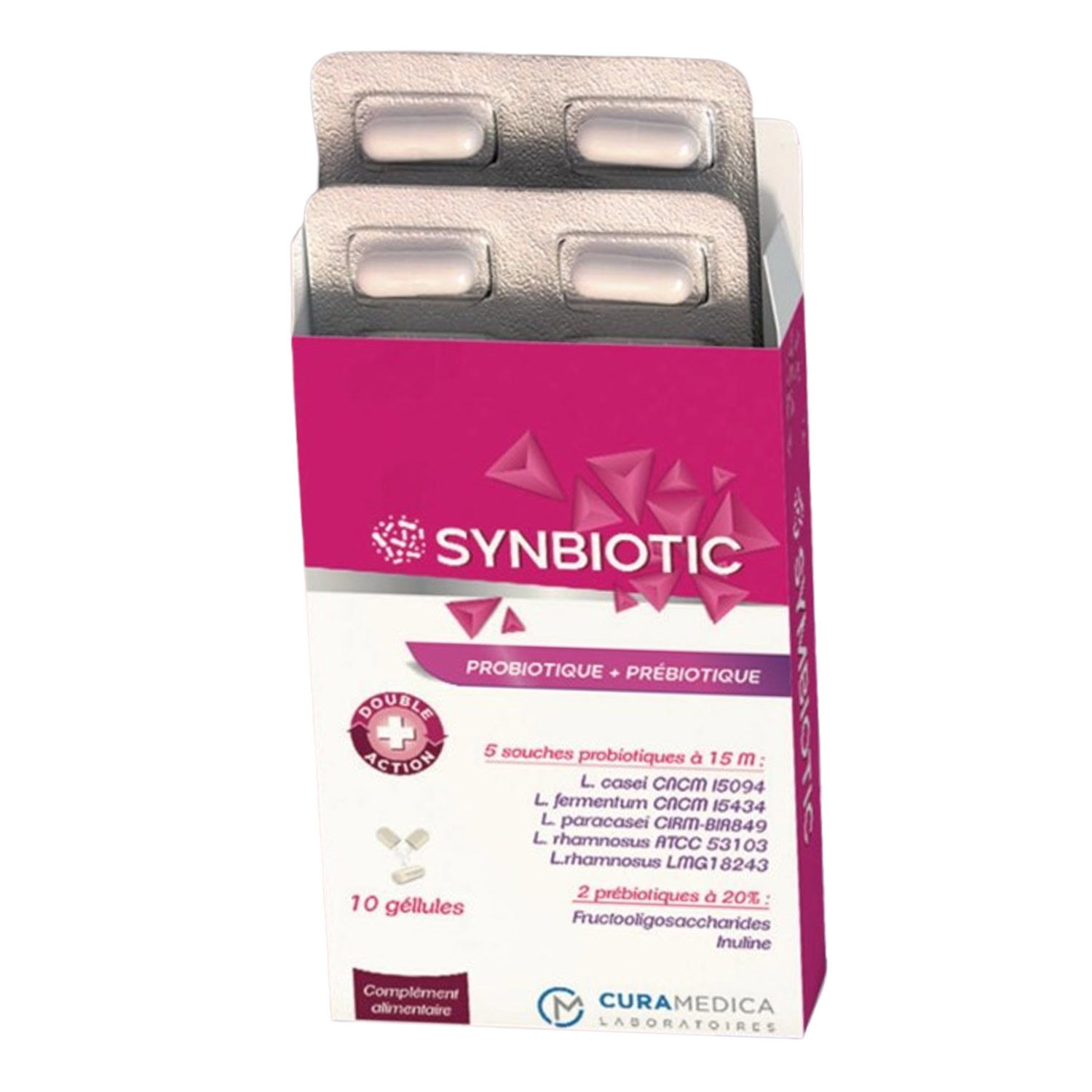 Synbiotic probiotique + prebiotique 10 gelules Synbiotic probiotique + prebiotique 10 gelules