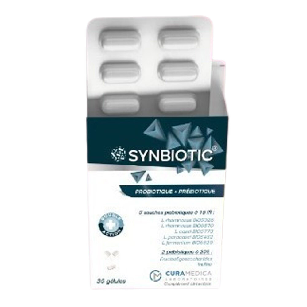 Synbiotic probiotique + prebiotique 30 gelules