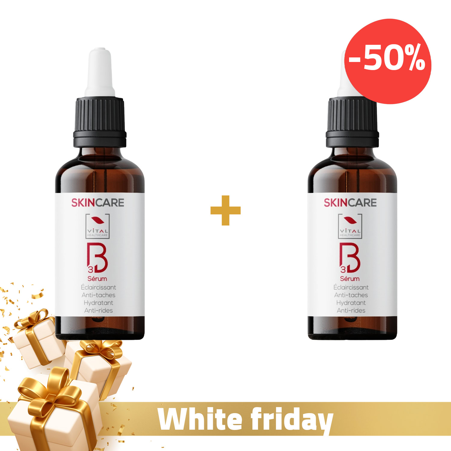 Vital sérum vitamine b3 20ml acheté = le 2ème à -50% Vital sérum vitamine b3 20ml acheté = le 2ème à -50%