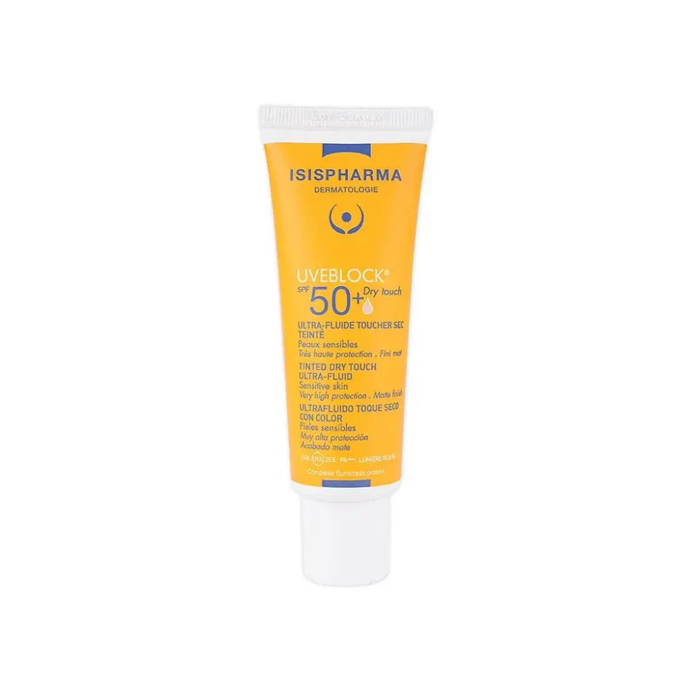 Isispharma uveblock ultra-fluide toucher sec teinté spf50+ 40ml