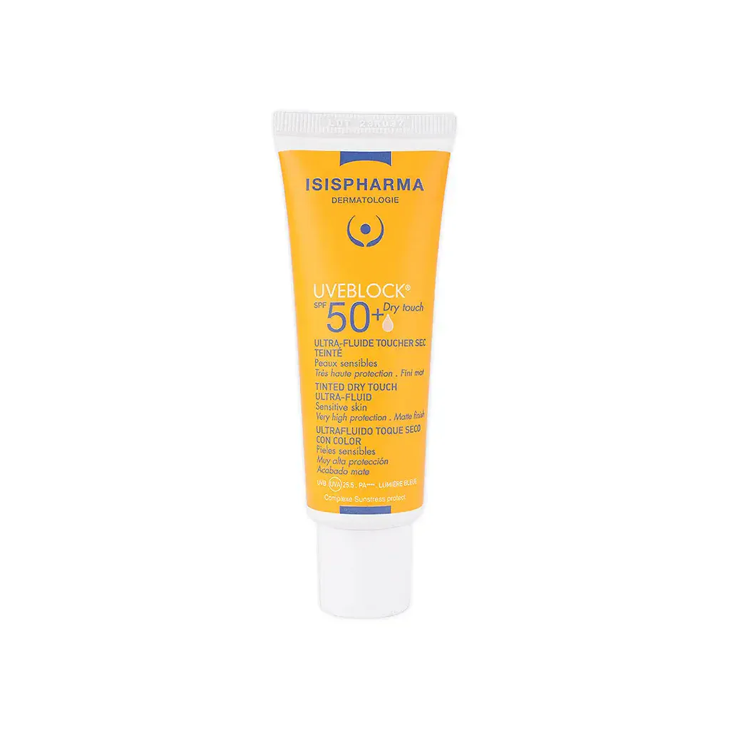 Isispharma uveblock ultra-fluide toucher sec teinté spf50+ 40ml
