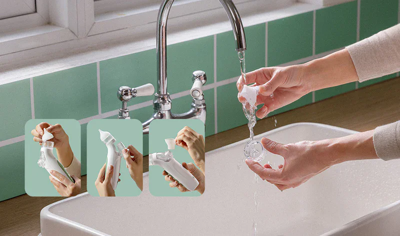 Aspirateur nasal électrique 2 en 1 momcozy breezyclear™