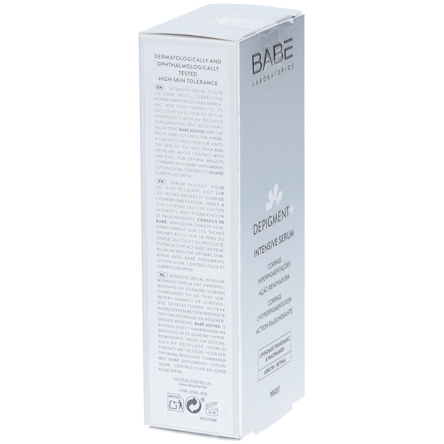 Babe depigment+ intensive serum nuit 30ml Babe depigment+ intensive serum nuit 30ml