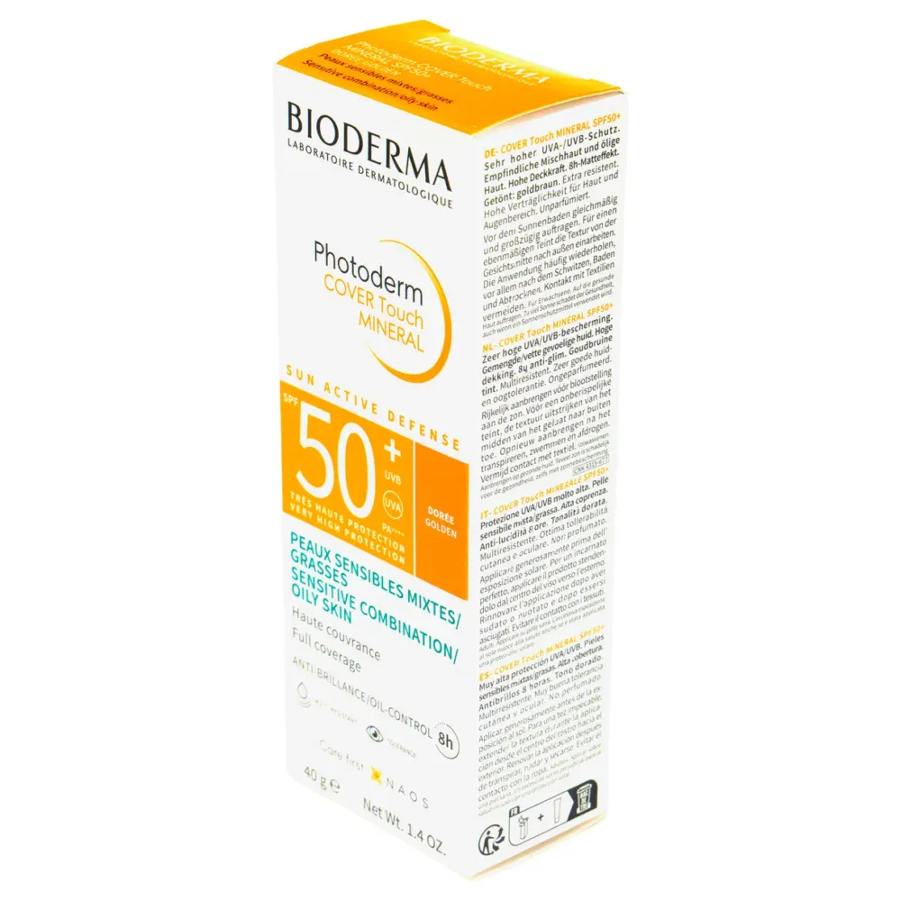 Bioderma photoderm cover touch mineral teinte doree spf50+ 40ml