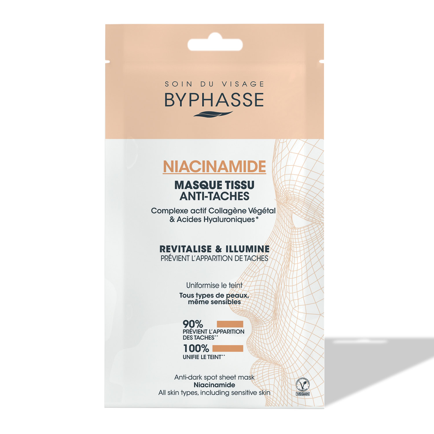 Byphasse masque tissu anti-taches niacinamide Byphasse masque tissu anti-taches niacinamide