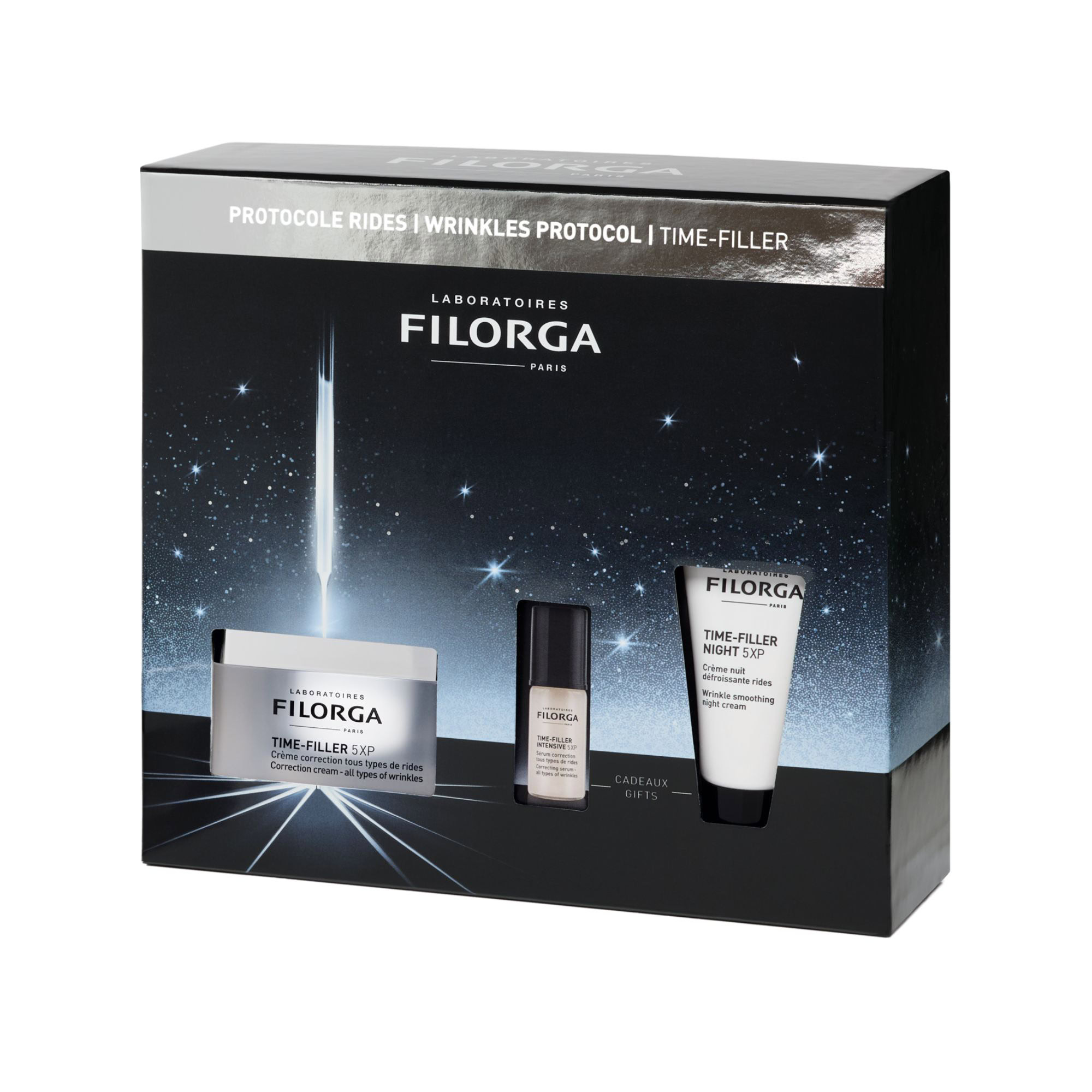 Filorga time-filler 5xp crème correction tous types de rides 50 ml + routine anti-rides offerte Filorga time-filler 5xp gel-crème correction tous types de rides 50 ml + routine anti-rides offerte