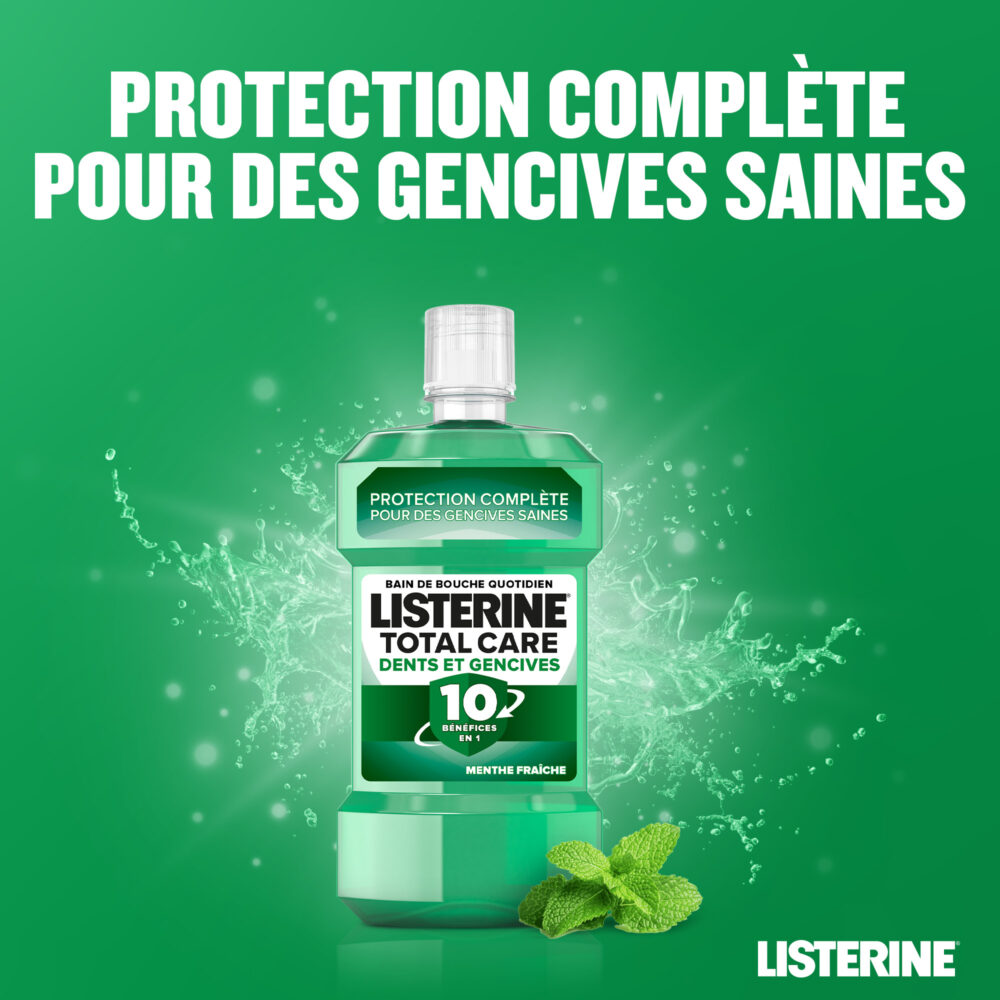 Listerine total care bain de bouche dents et gencives 250ml
