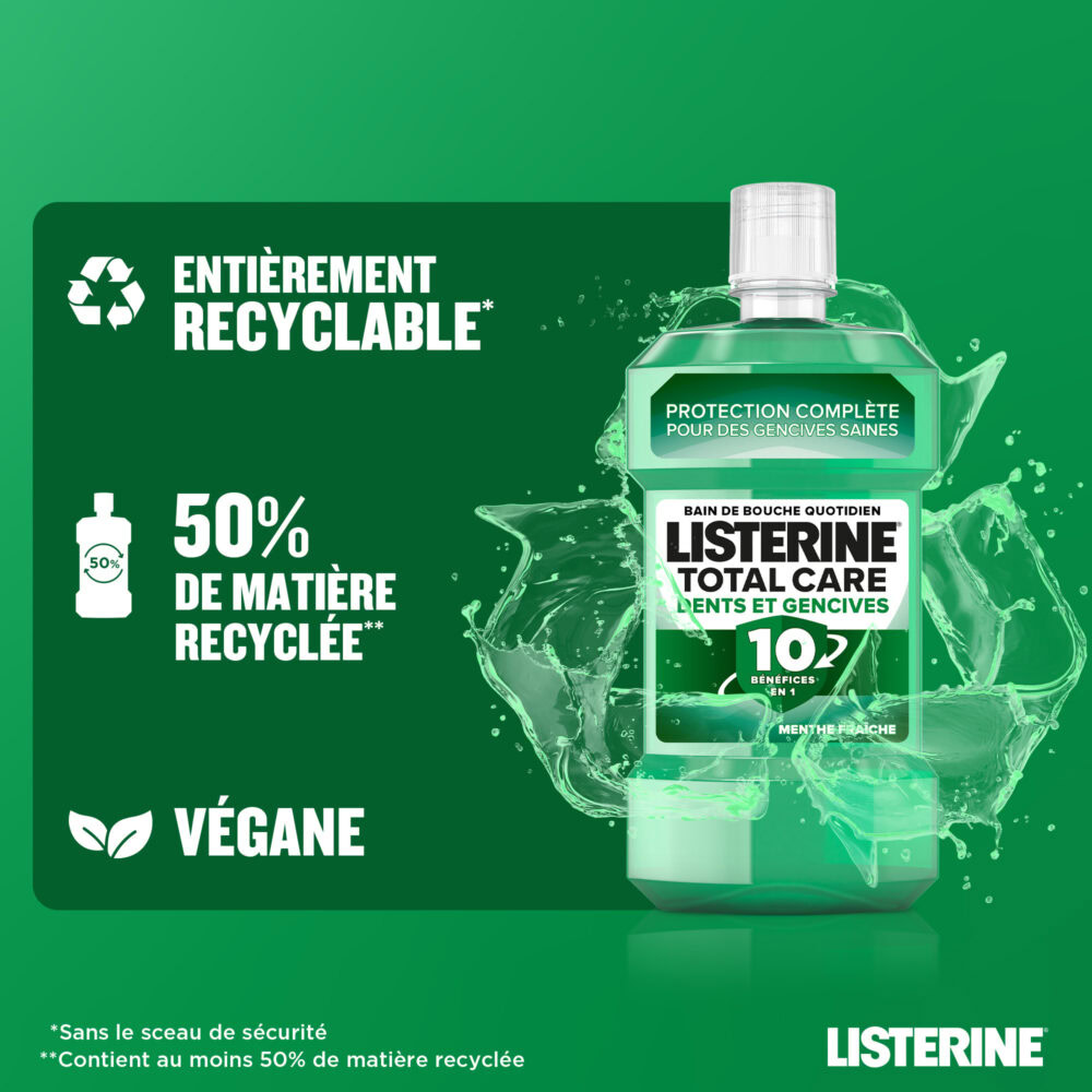 Listerine total care bain de bouche dents et gencives 250ml