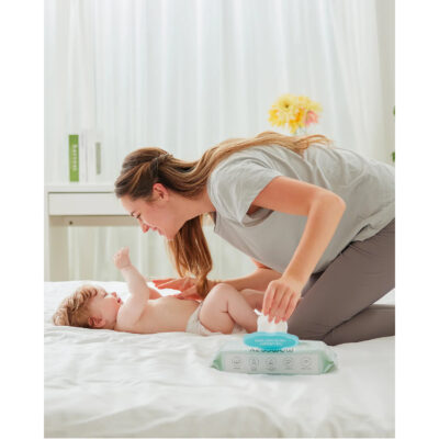 Momcozy Lingettes pour Bébé à 99 % d'eau Pureté Supérieure 60 Pieces