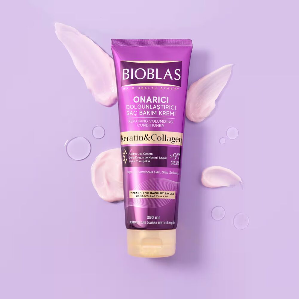 Bioblas après-shampoing au collagène et à la kératine anti chute 250ml