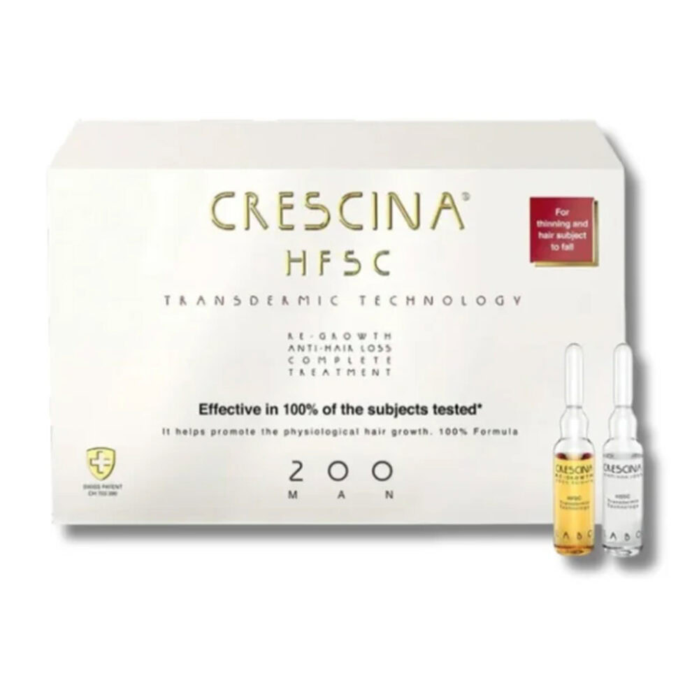 Crescina ttt complet (anti chute + repousse) 200 homme 10 +10 ampoules