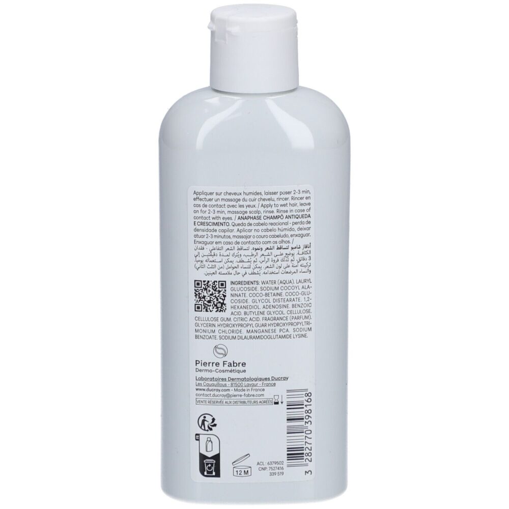 Ducray anaphase shampoing antichute et croissance 200ml