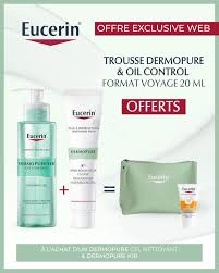 Eucerin Pack Dermopure : Gel Nettoyant + K10 Soin Renovateur Cutane + Trousse Et Oil Control 20ml Offerts