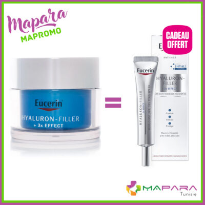 EUCERIN Hyaluron-Filler + 3x Effect Soin de Nuit 50ml = Eucerin Hyaluron Filler + 3x Effect Soin Contour des Yeux SPF 15 (OFFERT)