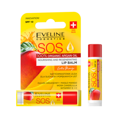 Eveline Baume à Lèvres Nourrissant et Régénérant SOS Mangue Exotique 4,5ml